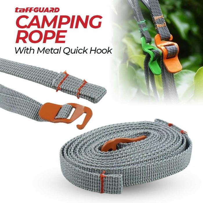Taffguard Tali Strap Pengikat Tas Barang Tenda Camping Rope Motor Mobil Sepeda 2.2 Meter Outdoor