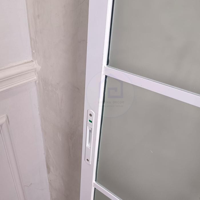 Pintu Alumunium Kaca Ornamen Geser / Sliding kamar mandi/kamar tidur