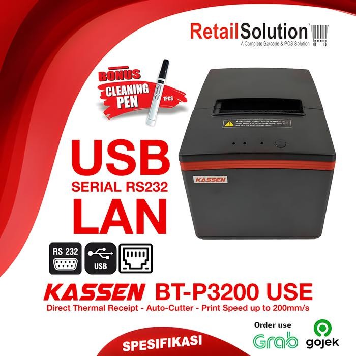 Ready Printer Kasir Thermal - Kassen BTP3200USE / BT-P3200 USE / BTP 3200USE
