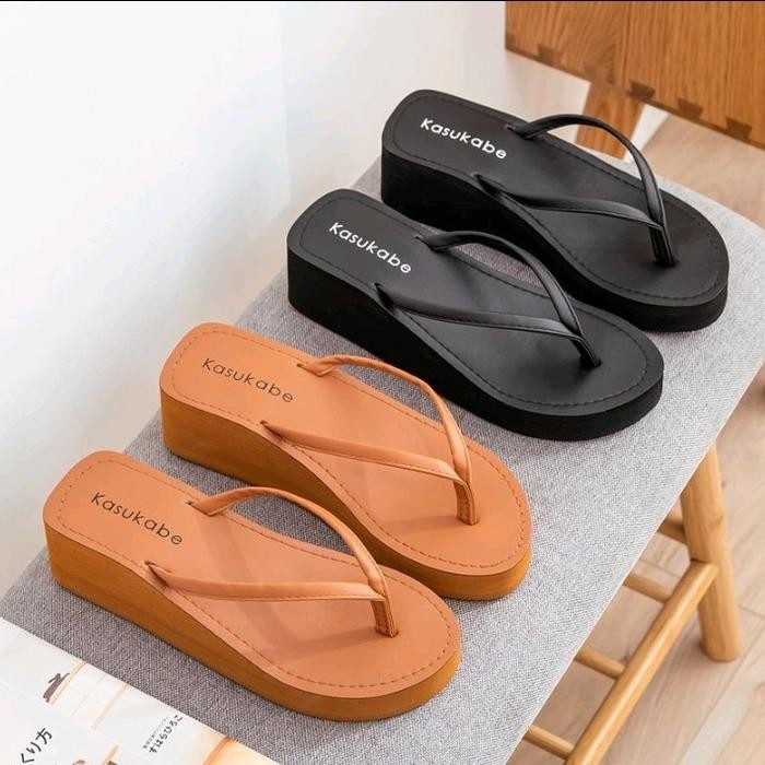 Sandal Wedges Remaja Dewasa - Sendal Jepit Hak Tinggi Terbaru Terlaris