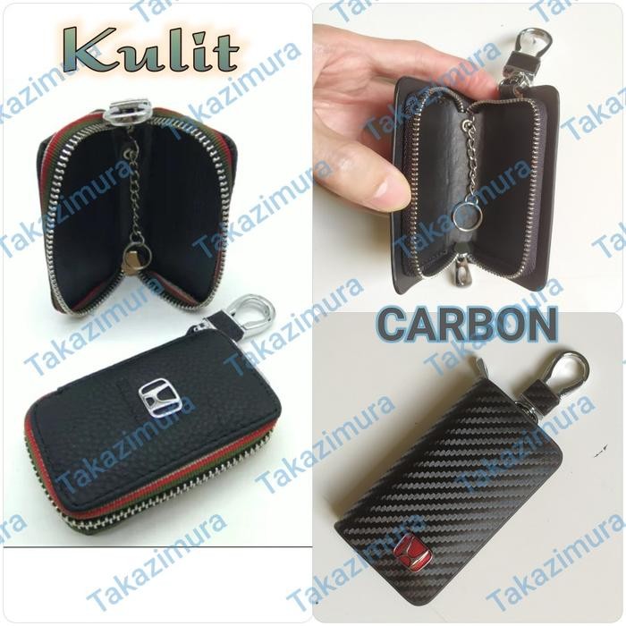 Ready Dompet STNK kulit Gantungan Kunci Mobil Logo Honda Jazz Brio BRV Freed