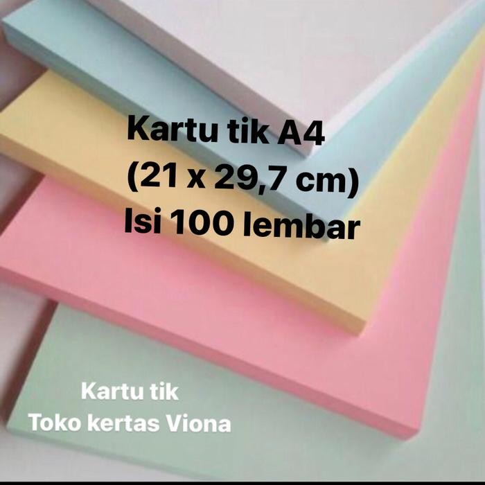 

Kartu tik warna isi 100 lembar ukuran A4
