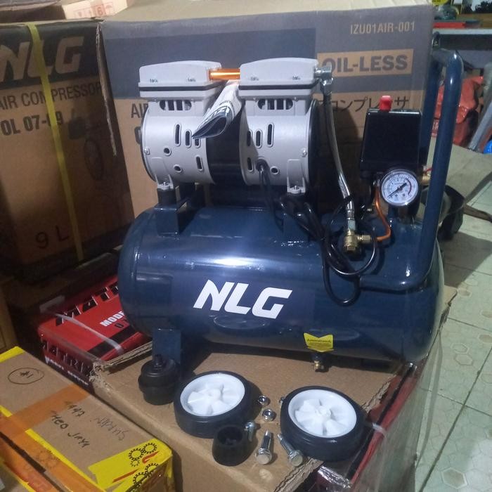 Mesin Kompresor Angin Listrik Izumi Max Oilles Silent tabung 24 Liter