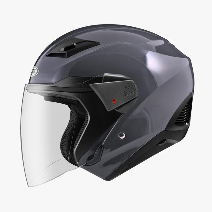 ZEUS 611 GREY GLOSS 11C HELM HALF FACE HELM HARIAN ZEUS WHITE