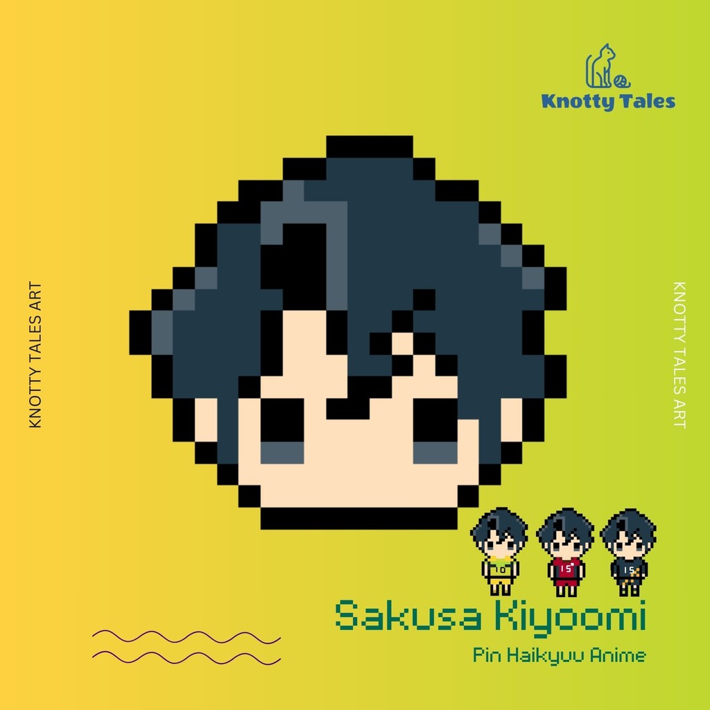 Sakusa Kiyoomi Pin Button Emblem Haikyuu Merchandise Anime Handmade Knotty Tales