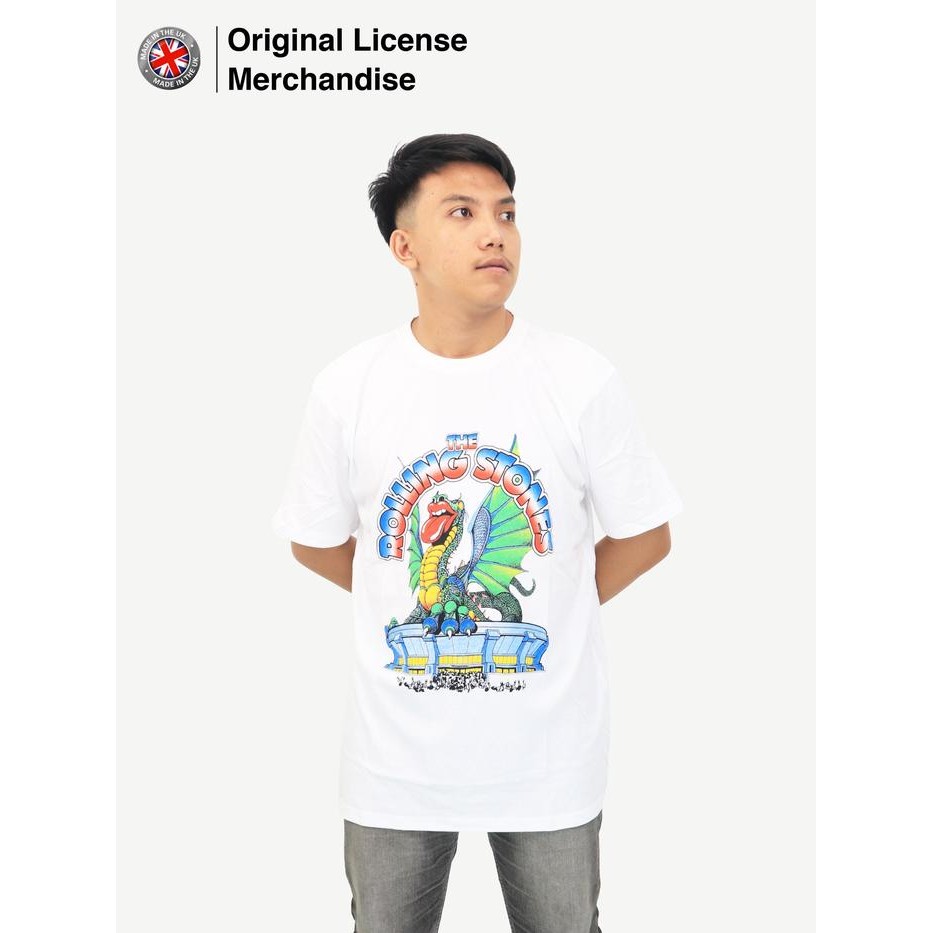 Kaos Baju Band Musik Pria Wanita Motif ROLLING STONES 81 Tour Dragon best seller
