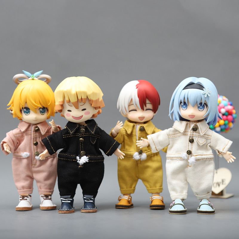 aidaaaa Ob11 Doll Denim Wear Clothes Fashion Siamese Overalls Accessories Obitsu 11 Clothing For Ob1