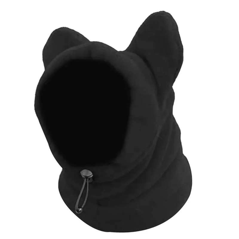 Pet Hat Fleece Adjustable Dog Warm Hat Windbreak Thickened Ears Hoodie for Cat Small Animal Medium T