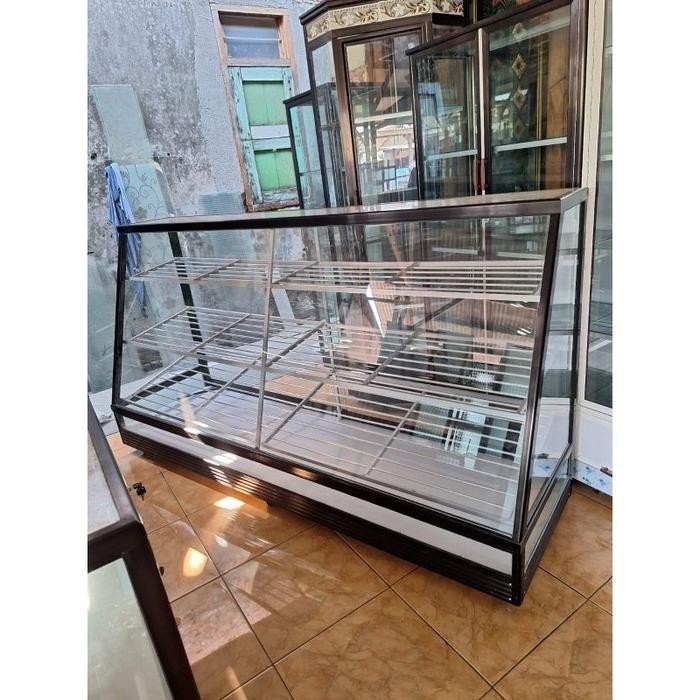 Ready Etalase Kue/Etalase Donat Besar/Etalase 2Meter/Etalase Kaca Terbaru/Etalase Kaca