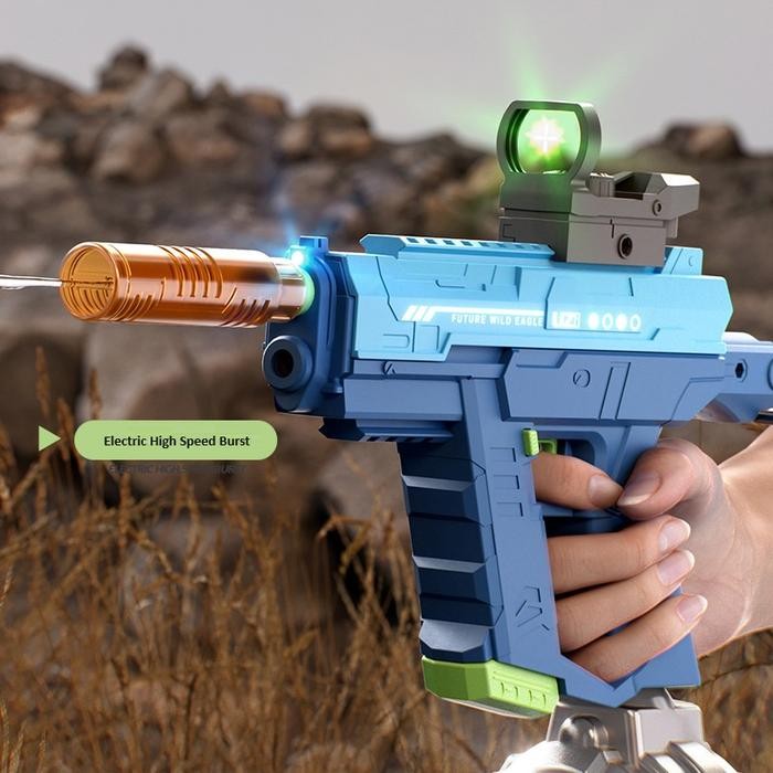 Mainan Anak Tembak Tembakan Air Elektrik Water Electric Tembakan Air Otomatis Kid Toys Asli Promo 