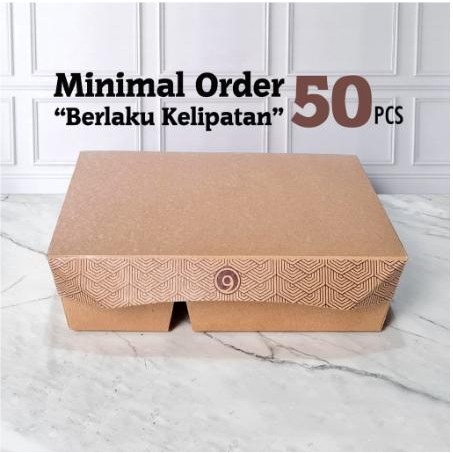 Lunch Box Sekat 5 Eco Kraft Laminasi / Tab Eco Brown 5C 1917 / Paper L
