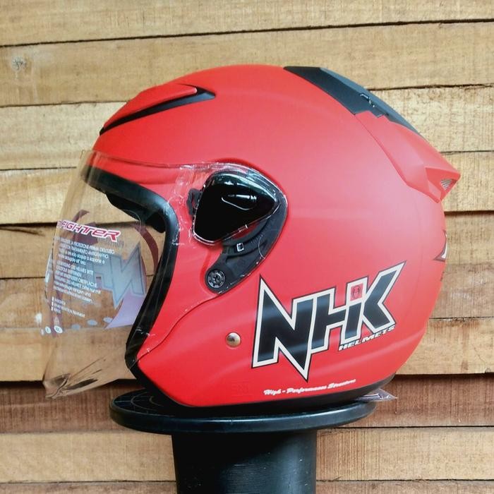 HELM NHK SOLID BLACK DOP.NMAX DOP.RED DOP