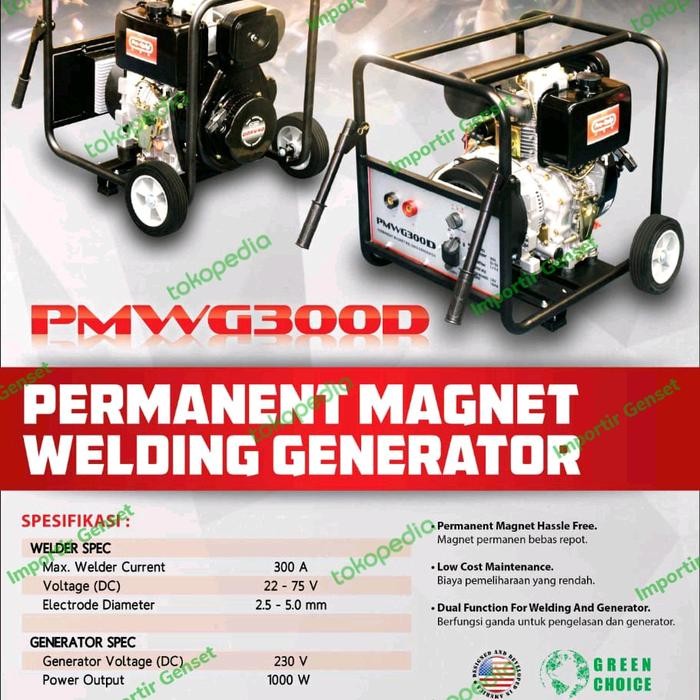 Mesin Las 300 Amper Genset Las welding Generator PMWG300D Diesel