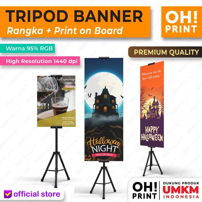Cetak Tripod Banner Print Tripod Banner Foam Board Berkualitas