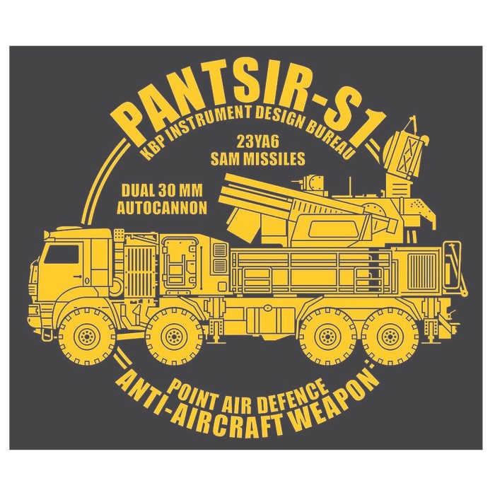 Ready Pantsir S1 Anti Aircraft & Missile Two Stripes Cutting Sticker