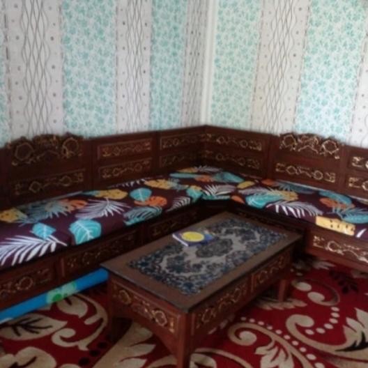 Busa Alas Duduk kuris kayu L, kursi sudut Tebal 5cm