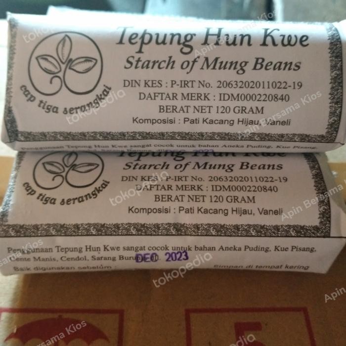 instanChatsaja- Tepung Hun Kwe Cap Tiga Serangkai/ Strarch Of Mung Beans