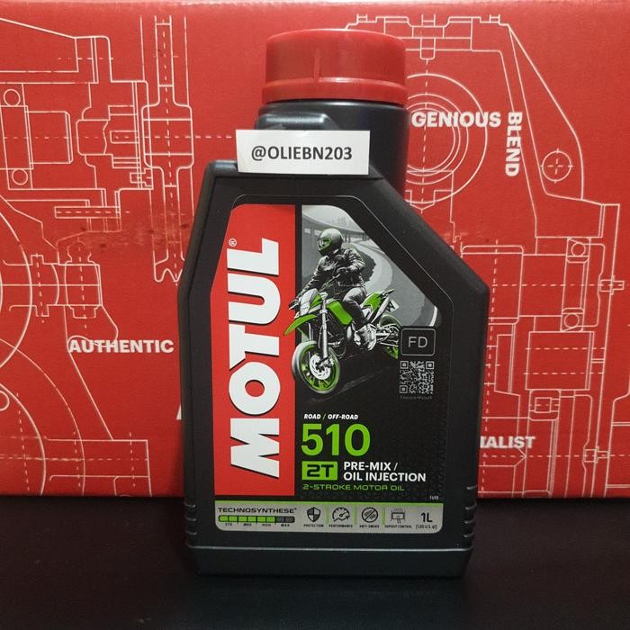 temg- Motul 510 Oli Samping Motor 2 Tak Technosynthese 1 Liter Mesin Motorcycle Oil Two