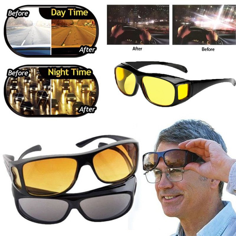 Car Night Vision Sunglasses Safety Driving Goggles Night Driving Glasses Unisex Sun Glasses UV Prote