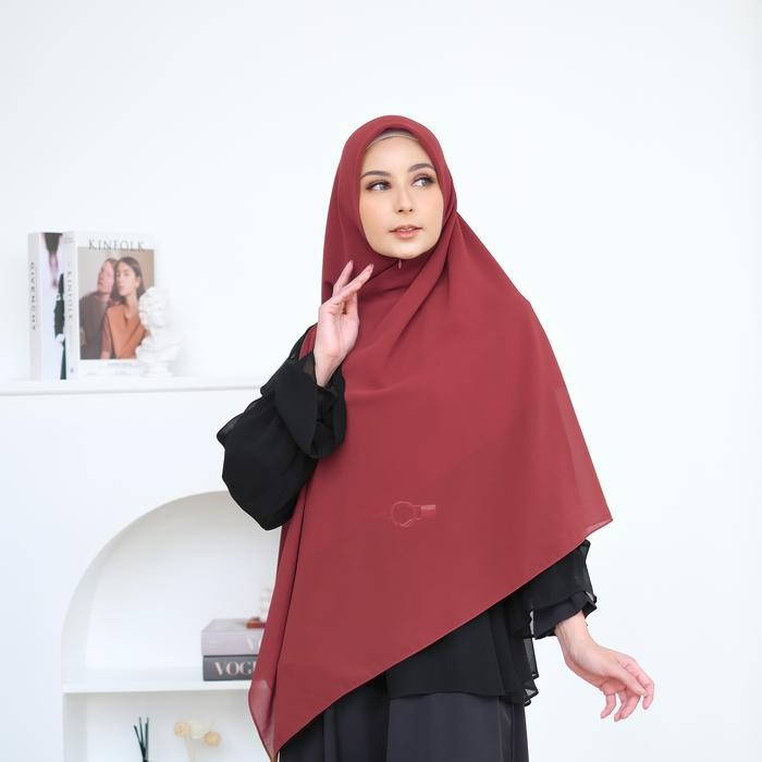 Top Yumna Zipper Square / Hijab Segi Empat Zipper