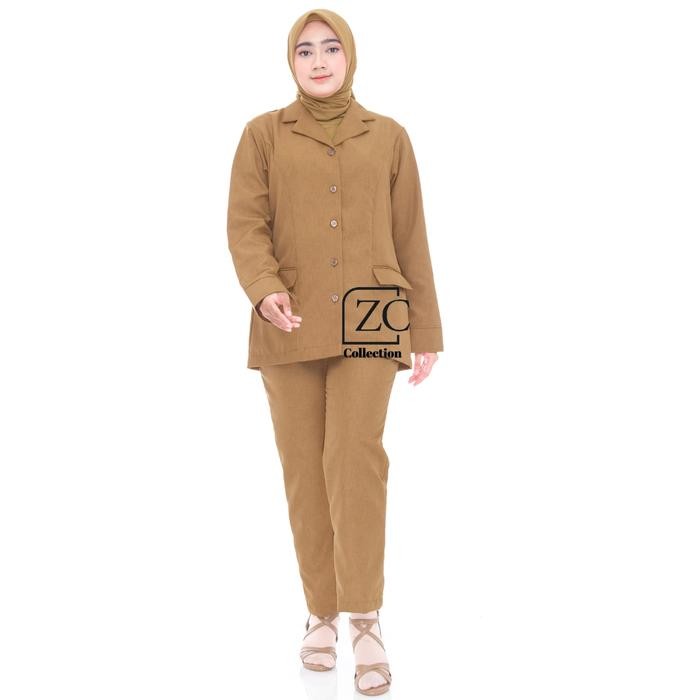 TERMURAH Seragam pns wanita khaki muda baju pns wanita pns khaki muda pns READY STOCK