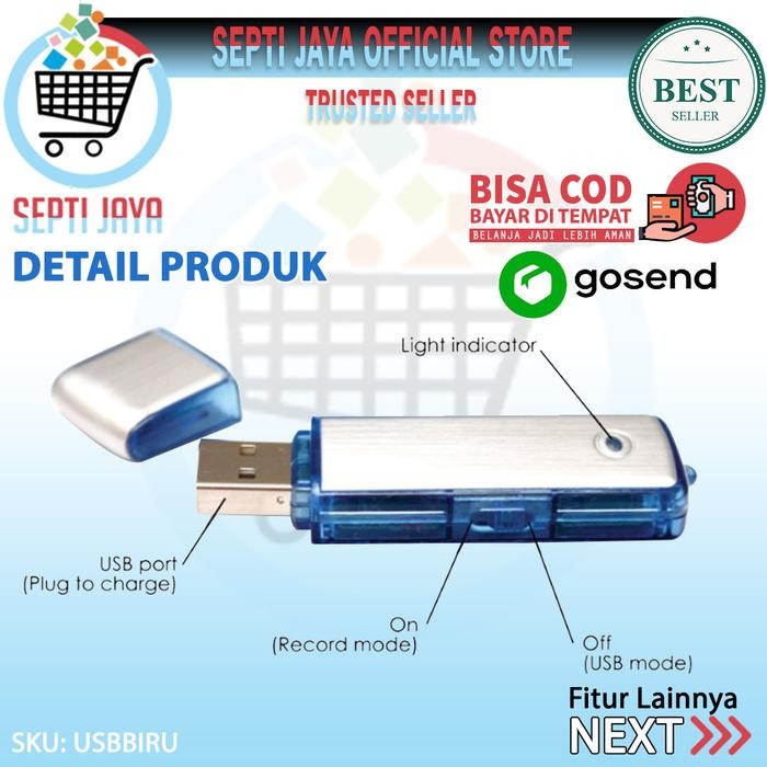 KAMERA KECIL TERSEMBUNYI USB Flashdrive Voice Recorder Flashdisk