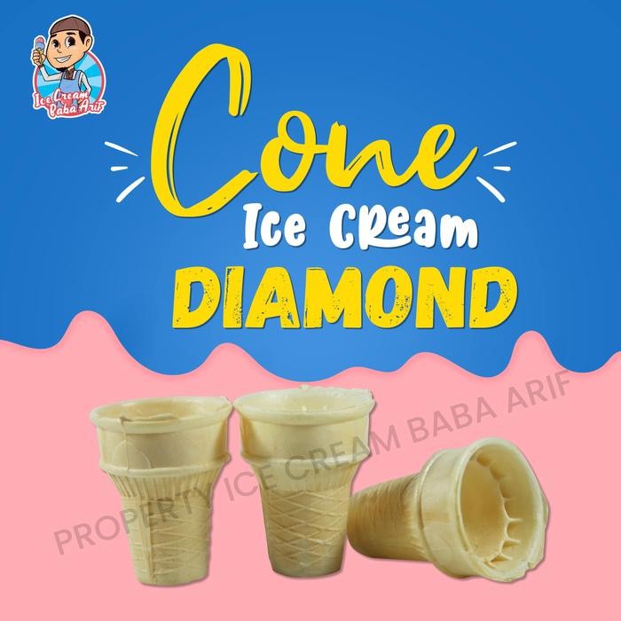 TerEnakPolll- Cone Es Krim/Cone Mcd/ Cone Ice Cream/Cone Es Krim Diamond 1 Dus