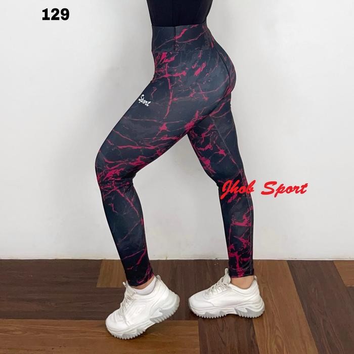 gtSport- Legging Panjang Motif/Legging Olahraga Wanita/Celana Senam Motif