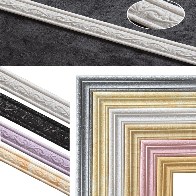 Diamond Painting Frame 3D Foam Embossed Corner Line Self-adhesive Wall Waist Line Waterproof Wall St