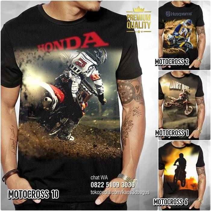 BAJU KAOS TRAIL MOTOCROSS HUSQVARNA HONDA KAOS MOTOR TRAIL PREMIUM
