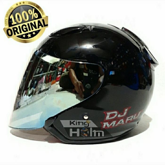 Helm Kyt Dj Maru Black Visor Iridium