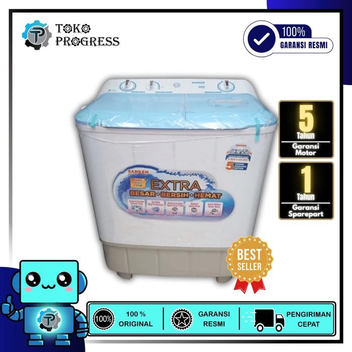 MESIN CUCI 2 TABUNG SANKEN TW-9110BU / TW-9110PK LOW WATT