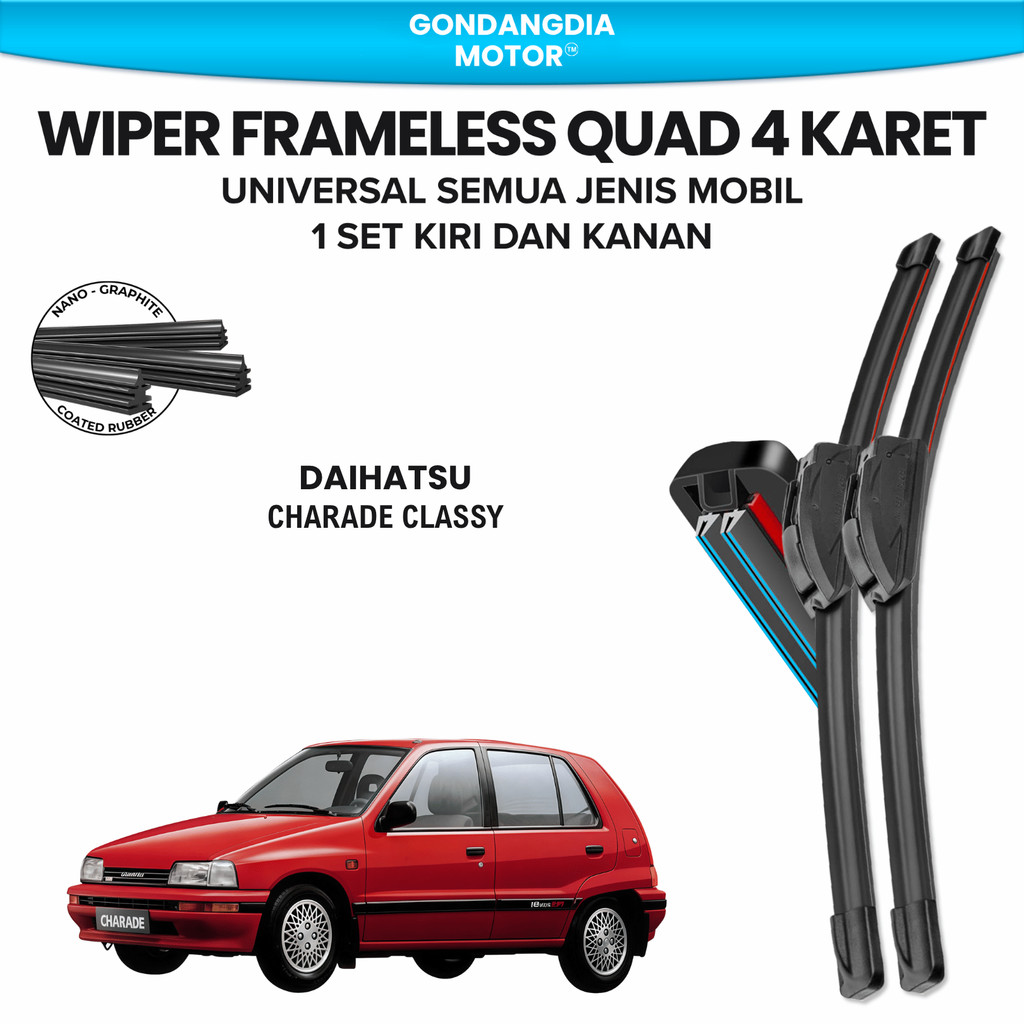 Wiper Daihatsu Charade Classy Quad Kaca Depan Mobil