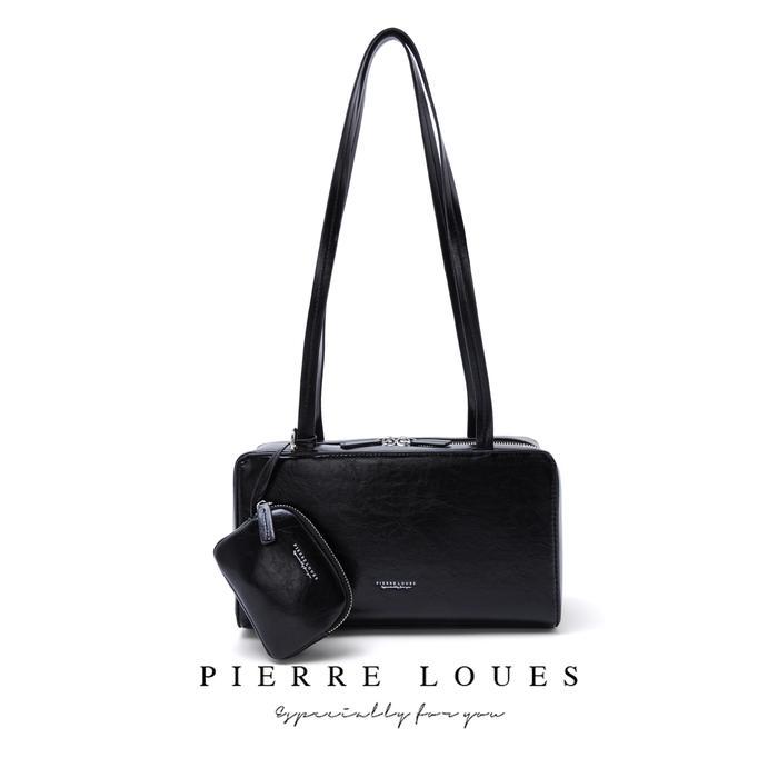 Selempang Wanita Shoulderbag Tas Selempang Wanita Kulit Sintetis Model Korean Style Warna Hitam deng