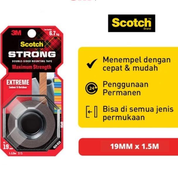 Double Tape 3M Scotch Original USA Double Tip 3M Super Kuat Lengket