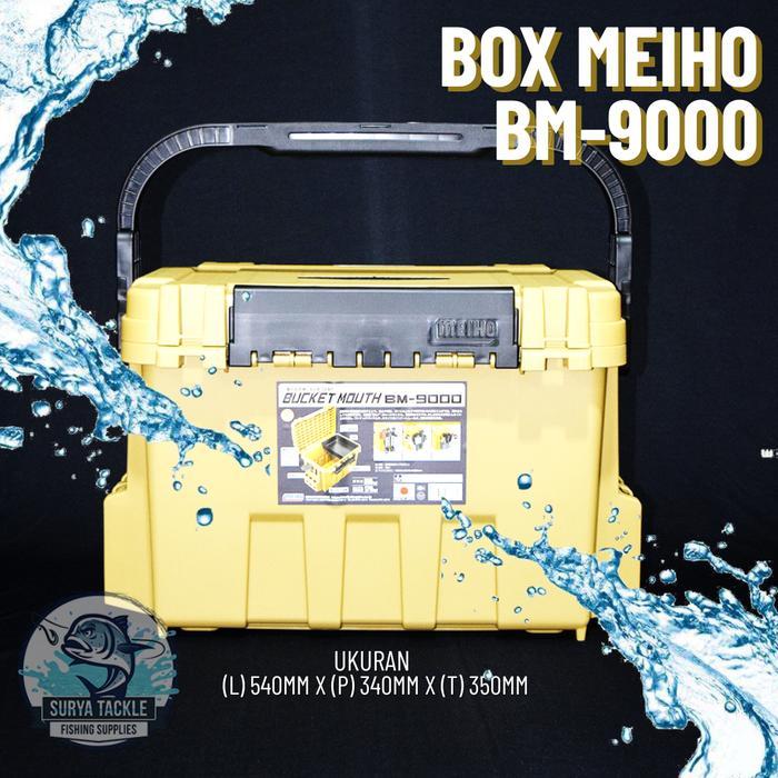 KOTAK PANCING/TACKLE BOX MEIHO BUCKET MOUTH 9000/BM 9000 OCHER