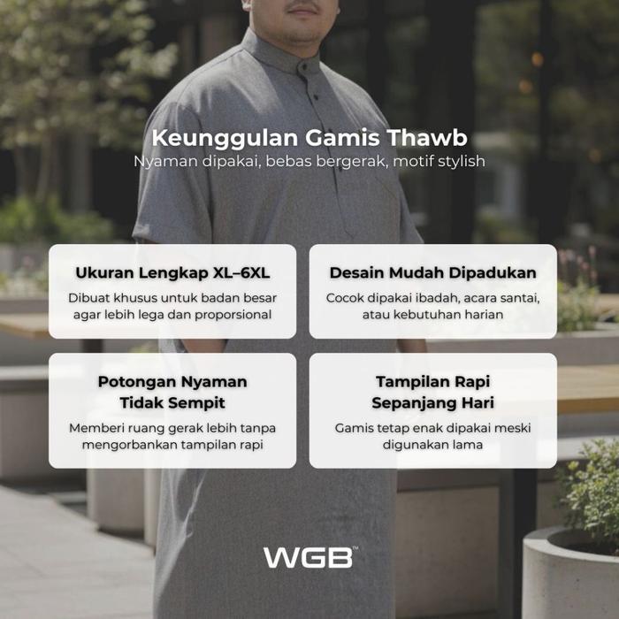 WGB Koko Gamis Kurta Pria Big Size Ukuran Jumbo XXL - Prime Series