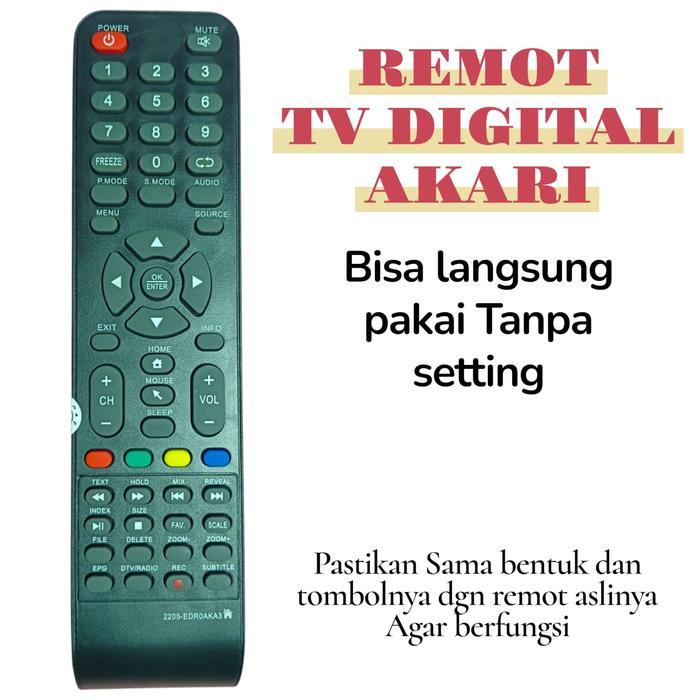 Khusus Grab Remote Untuk Tv Akari Lcd/Led Smrt Connect Kompatibel Dgn Seri At5432S,At5450S Bisa