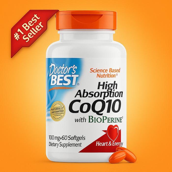 Terlaris Doctors Best Coq10 Doctor'S Best Coq10 With Bioperine, High Absorption, Vegan, Gluten ,