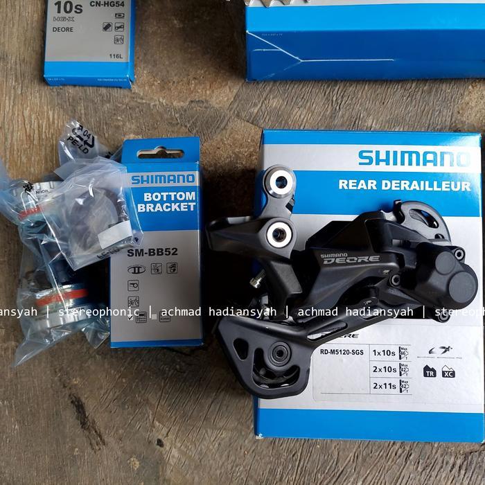 Khusus Gosend Bnib.. Groupset Shimano Deore M4100 1 X 10 Speed Groupset Deore M4100 1X10Sp Groupset
