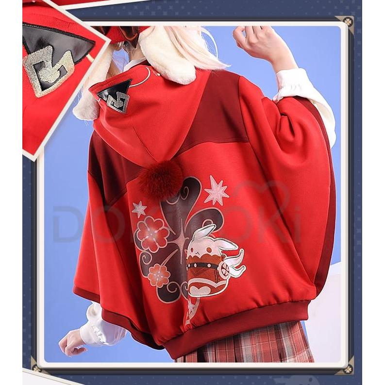 (PDS) GENSHIN IMPACT KLEE HOODIE CLOAK JUBAH COSPLAY KOSTUM