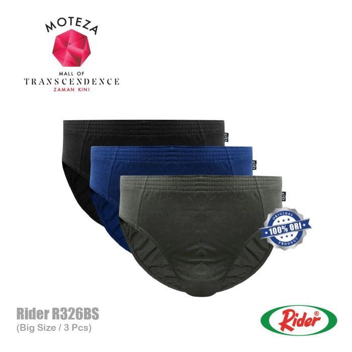 Dalam Underwear Brief Celana Dalam Brief Pria Katun Seamless Ukuran Besar - 4XL Brief Pria - RIDER R