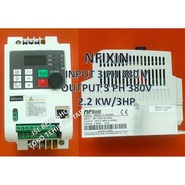 NFLIXIN Variable Frequency Drive Vector Inverter 3 Phase VFD 2.2KW 380
