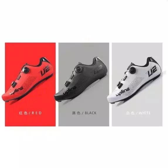 Sepatu Sepeda Roadbike Upline U2 Hitam Cleat Size 40,45 Termurah