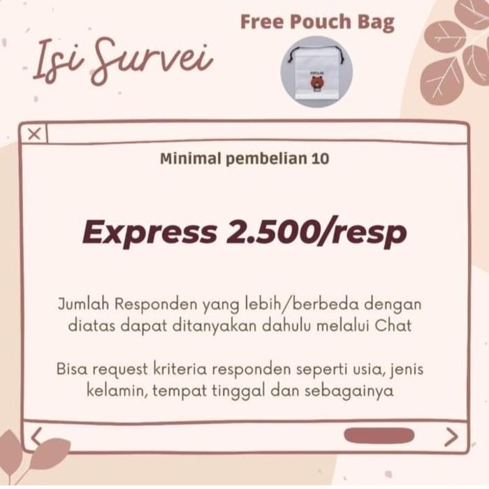 Jasa Isi Survei Kuisioner Responden