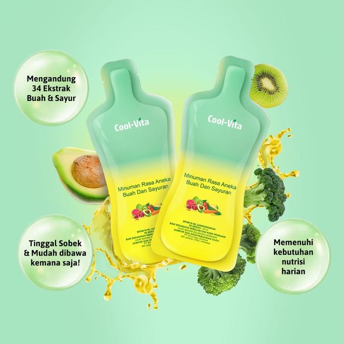 

Mamiseler45 - Tt Coolvita 3 Box Fiber 21 Pouch - Minuman Detox Serat Buah & Sayur, Lancarkan