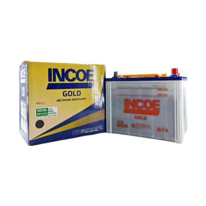 INCOE GOLD ASTRA AKI MOBIL TOYOTA FORTUNER DIESEL 80D26L - 70AH AKI BASAH