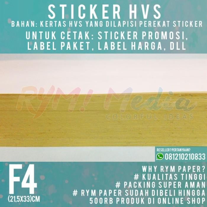 

1 Rim Stiker Hvs F4 / Kertas Sticker Inkjet Folio 500 Lbr By Sameday