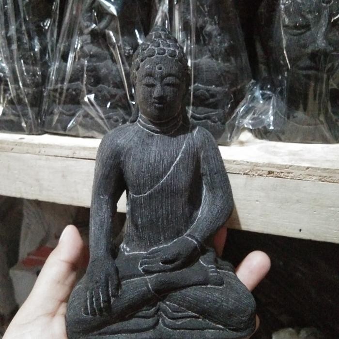 MINIATUR PATUNG DEWA BUDHA DUDUK - BAHAN BATU - PAJANGAN