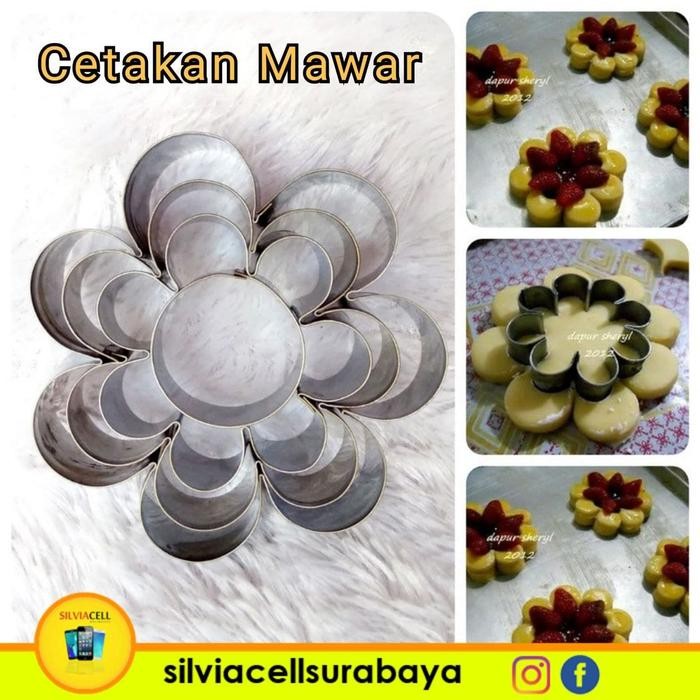 Cetakan kue pastel bunga mawar / pastel panada dumpling stainles steel
